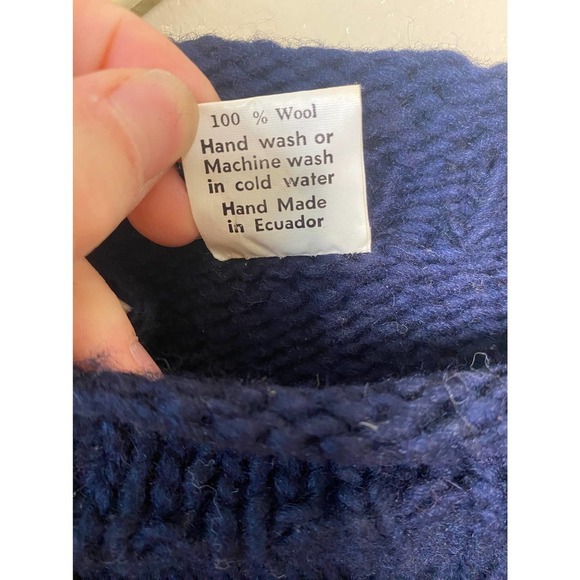 VINTAGE Wool American Classic Blue Sweater - Picture 6 of 10